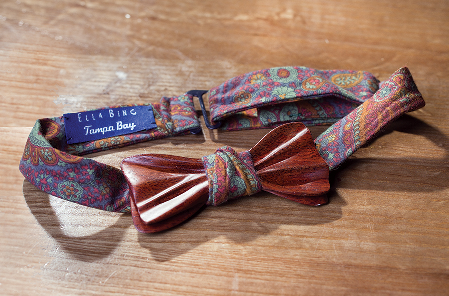 Ella Bing Bowtie “Ella Bing bowties are based right here in Tampa. They’re really unique. They handcraft and make each and every one of their ties.”