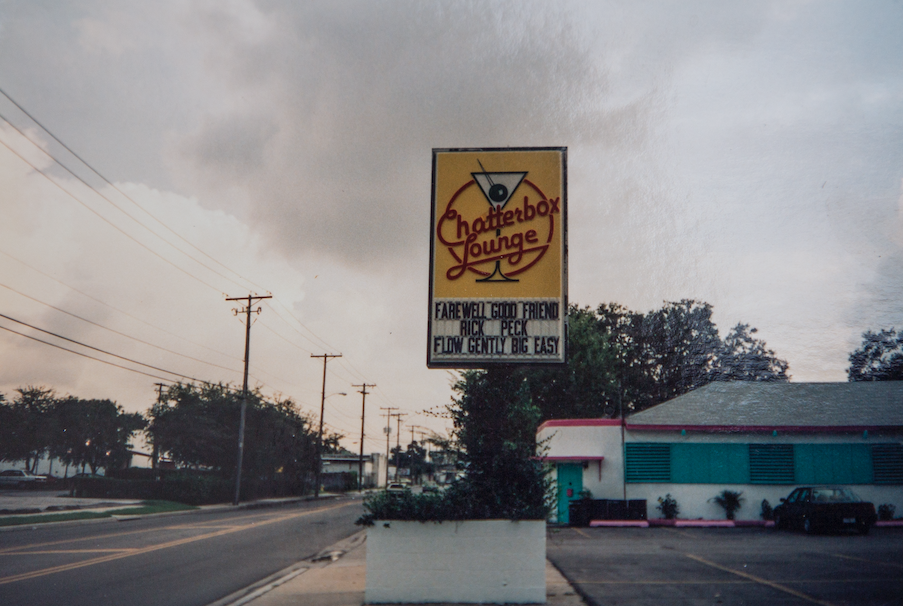 A photo of the Chatterbox Lounge sign on Howard Avenue. The beloved watering hole bid farewell to decades of customers in 2001 (Photo courtesy of Danny Lea).