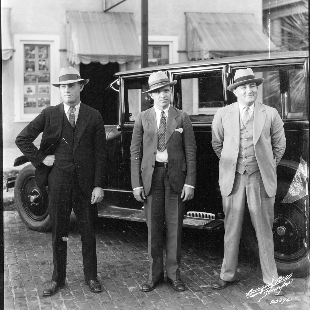 Judge Leo Stalnaker is pictured at center on Nov. 8, 1927 during a court hearing about the Key Club, a downtown speakeasy. (Courtesy of the Tony Pizzo Collection)