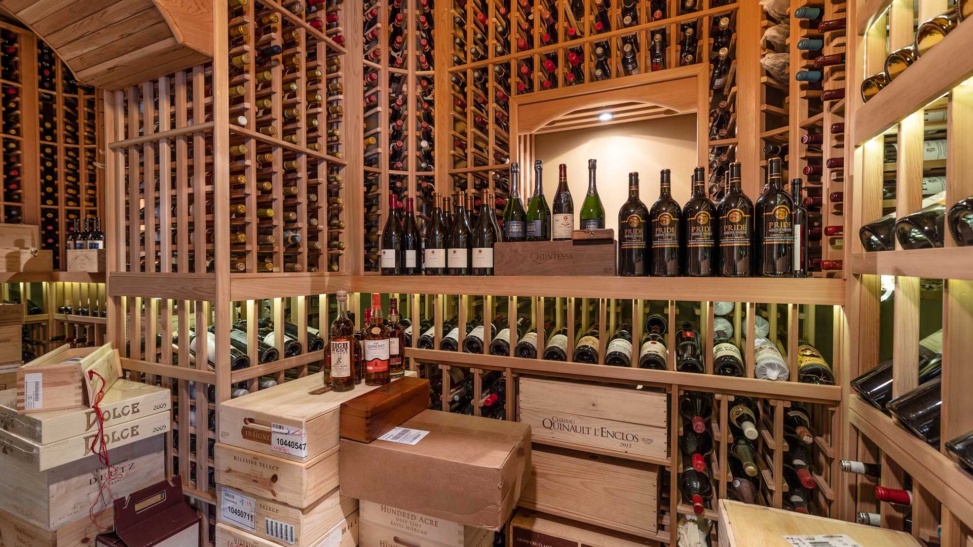 Alberdi's wine collection is dominated by Bordeaux and old-world selections. (Photography by Gabriel Burgos)